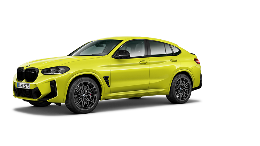 BMW X4 M trefjärdedelsvy från sidan